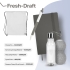 Набор подарочный FRESH-DRAFT: бизнес-блокнот, ручка, массажер, бутылка, рюкзак, серо-белый, серый, белый, разные материалы