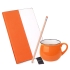 Подарочный набор LAST SUMMER: бизнес-блокнот, кружка, карандаш чернографитный, оранжевый, белый, оранжевый, разные материалы