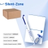 Набор подарочный SILENT-ZONE: бизнес-блокнот, ручка, наушники, коробка, стружка, бело-синий, белый, синий, разные материалы