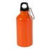 Бутылка для воды с карабином MENTO, 400мл, оранжевый, алюминий