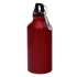 Бутылка для воды с карабином MENTO, 400мл, красный, алюминий