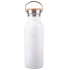 Бутылка для воды DISTILLER, 500мл, белый, нержавеющая сталь, бамбук