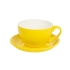 Чайная/кофейная пара CAPPUCCINO, желтый, фарфор