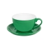 Чайная/кофейная пара CAPPUCCINO, зеленый, фарфор