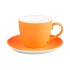 Чайная пара TENDER с прорезиненным покрытием, оранжевый, фарфор