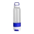 Бутылка с полотенцем TRAINER, белый, синий, пластик, микрофибра