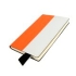 Бизнес-блокнот UNI, A5, бело-оранжевый, мягкая обложка, в линейку, черное ляссе, белый, оранжевый, pu silk plus