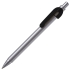 SNAKE, ручка шариковая, серебристый корпус, черный клип, черный, серебристый, металл