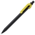 SNAKE, ручка шариковая, черный корпус, желтый клип, желтый, черный, металл