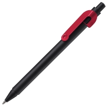 SNAKE, ручка шариковая, черный корпус, красный клип