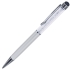 STARTOUCH, ручка шариковая со стилусом для сенсорных экранов, перламутровый белый/хром, белый, серебристый, металл