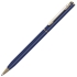 SLIM, ручка шариковая, синий/золотистый, металл, темно-синий, металл