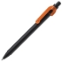 SNAKE, ручка шариковая, черный корпус, оранжевый клип, оранжевый, черный, металл