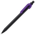 SNAKE, ручка шариковая, черный корпус, фиолетовый клип, фиолетовый, черный, металл