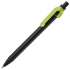 SNAKE, ручка шариковая, черный корпус, светло-зеленый клип, светло-зеленый, черный, металл