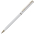 SLIM, ручка шариковая, белый/золотистый, металл, белый, золотистый, металл