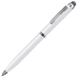 CLICKER TOUCH, ручка шариковая со стилусом для сенсорных экранов, белый/хром, белый, серебристый, металл
