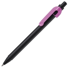 SNAKE, ручка шариковая, черный корпус, розовый клип