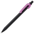 SNAKE, ручка шариковая, черный корпус, розовый клип, розовый, черный, металл