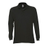 Рубашка поло STAR 170  с длинным рукавом, черный, пике, 100% хлопок, 170 г/м2