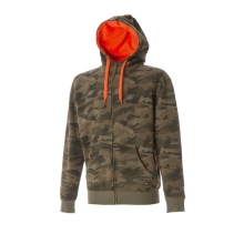 New Kansas Толстовка, с капюшоном, на молнии, камуфляж зеленый, размер S New Kansas Толстовка, с капюшоном, на молнии, камуфляж зеленый, размер S
