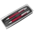 SUMO SET, набор в футляре: ручка шариковая и карандаш механический, красный, серебристый, металл, пластик