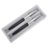 BUSINESS SET, набор: ручка шариковая и карандаш механический в футляре, черный, серебристый, металл, пластик