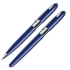MOONLIGHT, набор: ручка шариковая и ручка-роллер (без футляра), синий, металл