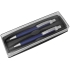 SUMO SET, набор в футляре: ручка шариковая и карандаш механический, синий, серебристый, металл, пластик