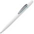 MIR, ручка шариковая с серебристым клипом, белый, пластик/металл, белый, серебристый, пластик, метал