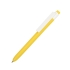Ручка шариковая RETRO, пластик, желтый, белый, пластик
