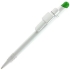 MIR Clip Logo Tampo B01, ручка шариковая, с клипом Logo B01, зеленый, белый, пластик