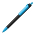 Ручка шариковая FORTE SOFT BLACK, черный/голубой, пластик, покрытие soft touch, черный, голубой, пластик, покрытие soft touch