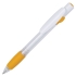 ALLEGRA SWING, ручка шариковая, желтый, белый, пластик, прорезиненная поверхность