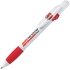 ALLEGRA, ручка шариковая, белый, красный, пластик, прорезиненная поверхность