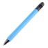 N5 soft, ручка шариковая, голубой/черный, пластик,soft-touch, подставка для смартфона, голубой, черный, soft пластик