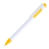 Ручка шариковая MAVA, белый, желтый, пластик