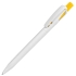 Ручка шариковая TWIN WHITE, белый/желтый, пластик, белый, желтый, пластик