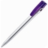 KIKI SAT, ручка шариковая, фиолетовый/серебристый, пластик, фиолетовый, серебристый, пластик