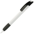 NOVE, ручка шариковая с грипом, черный/белый, пластик, белый, черный, пластик, прорезиненная поверхность