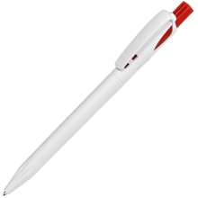 TWIN WHITE, ручка шариковая, бело-красный, пластик
