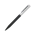Ручка шариковая M1, пластик, металл, покрытие soft touch, серебристый, черный, пластик, металл, софт-покрытие