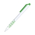 Ручка шариковая N11, белый, зеленый, пластик