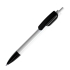 TRIS, ручка шариковая, белый/черный, пластик, черный, белый, пластик