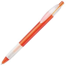 X-1 FROST GRIP, ручка шариковая, фростированный оранжевый/белый, пластик