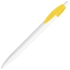 Ручка шариковая X-1 WHITE, белый/желтый непрозрачный клип, пластик, белый, желтый, пластик