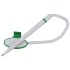 FOX SAFETOUCH, ручка шариковая с держателем, зеленый/белый, антибактериальный пластик, белый, зеленый, антибактериальный пластик