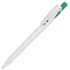 Ручка шариковая TWIN WHITE, белый/зеленый, пластик, белый, зеленый, пластик
