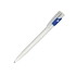 Ручка шариковая KIKI EcoLine SAFE TOUCH, пластик, белый, синий, пластик ecoline, пластик антибактериальный