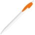 Ручка шариковая X-1 WHITE, белый/оранжевый непрозрачный клип, пластик, белый, оранжевый, пластик